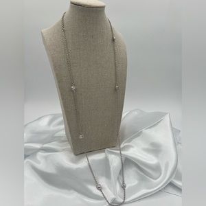 Touchstone crystal silver necklace